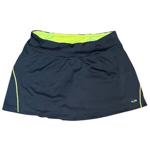 Champion Women's Skort in Gray with Neon green